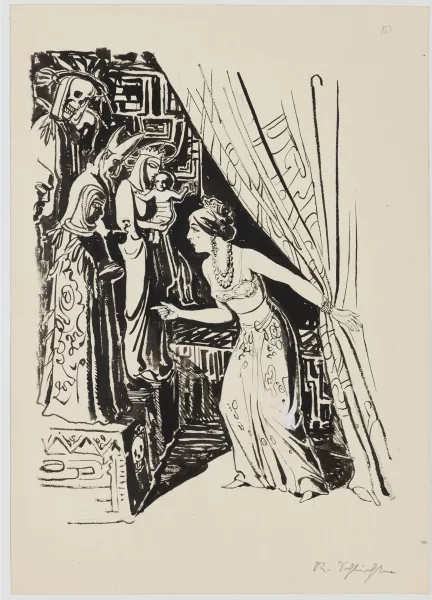 Rudolf Schlichter — Femme dans les coulisses de