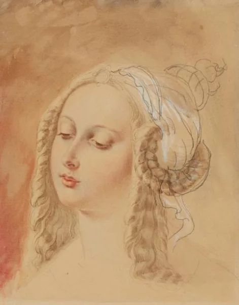 Ludwig Emil Grimm — Bildnis der Hedwig von Münchhausen verh. von Scholley