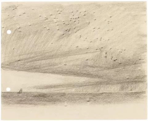 Lyonel Feininger — Wolken über der See (Seascape with clouds)