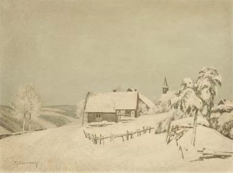 Max Clarenbach — Dorf im Schnee