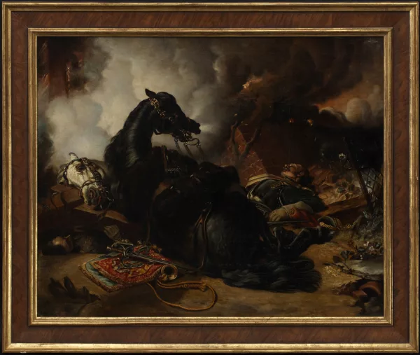 Hippolyte Lecomte — Attribué à Hippolyte Lecomte — L'officier de dragon blessé,