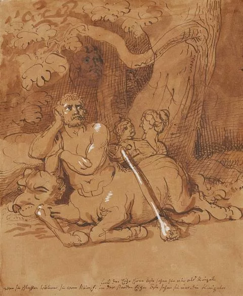 Johann Heinrich Wilhelm Tischbein — Liegender Zentaur unter der Eiche