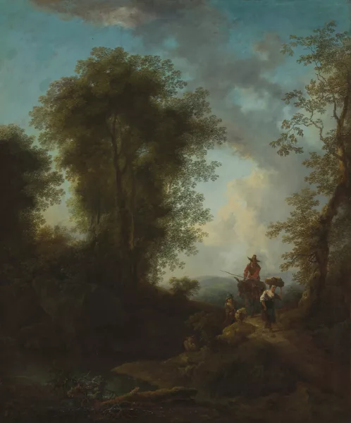 Johann Christian Brand — Bauern auf einem Waldweg