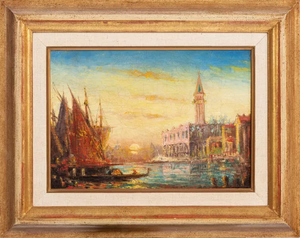 Félix Ziem — Attribué à Félix Ziem — "Le Grand Canal à Venise le matin",