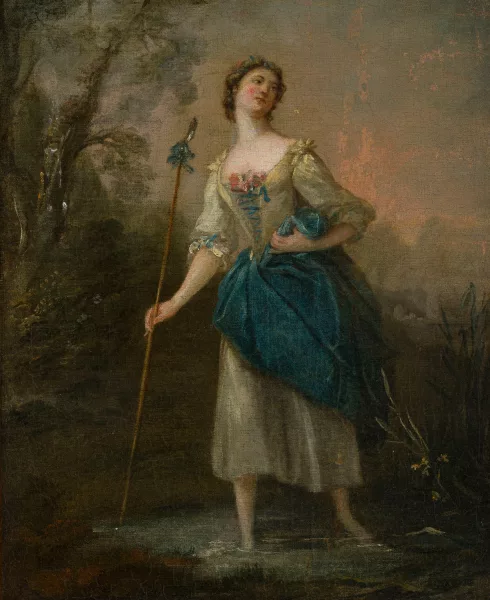 Nicolas Lancret — D’après Nicolas Lancret — "La Camargo passant un gué"