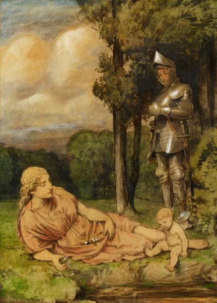 Hans Thoma — Ein Ritter und Flora