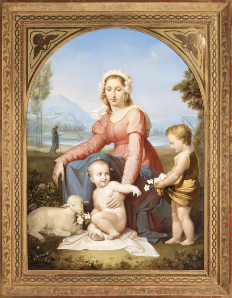 Tommaso Minardi — École de Tommaso Minardi — La Vierge avec l'enfant et Saint Jean-Baptiste
