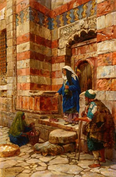 Gustav Bauernfeind — Straßenszene in Jerusalem (Dar al-Sha'bani bei Bab el-Hadid)