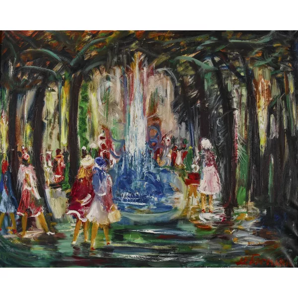 Jānis Tīdemanis — Parklandschaft mit Fontäne.