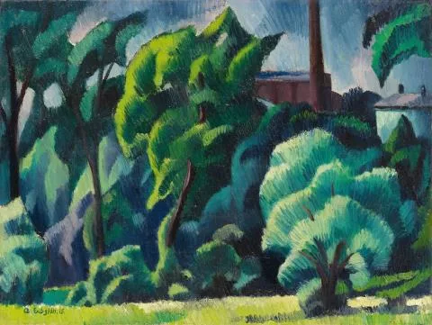 Adolf Erbslöh — Landschaft mit Fabrik