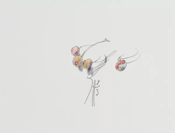 Horst Janssen — 2 Zeichnungen: Früchte, 1983; Gemüse, 1989