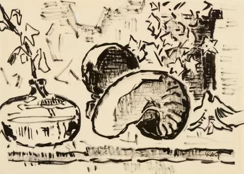 Karl Schmidt-Rottluff — Stillleben mit Meerschnecke