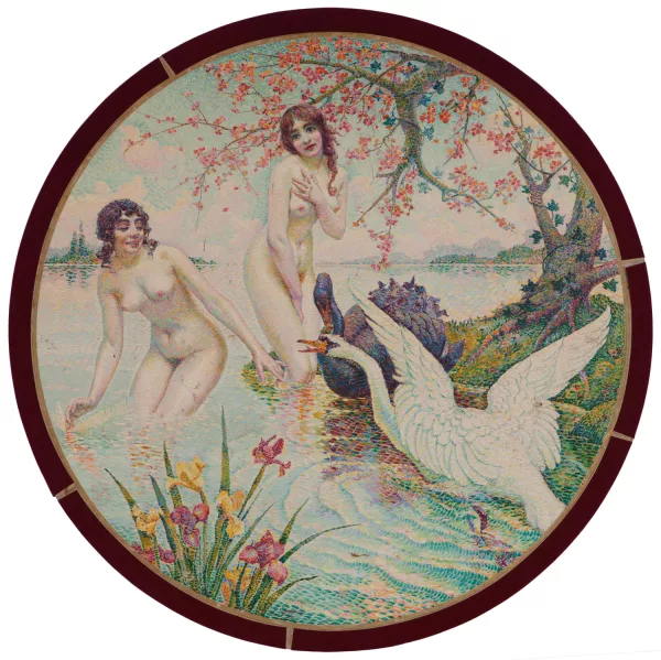 Édouard Fer — Baigneuses et cygnes