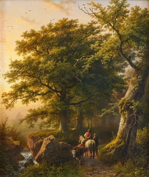 Barend Cornelis Koekkoek — Zwei Gemälde (Pendants): Der Sommer und Der Winter