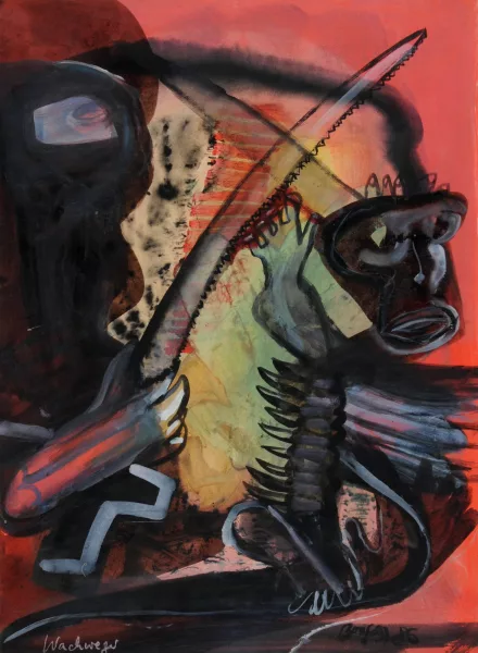 Thomas Wachweger — 3 Zeichnungen: Exoten unter sich, 1974; Ohne Titel, 1977; Boys, 1986