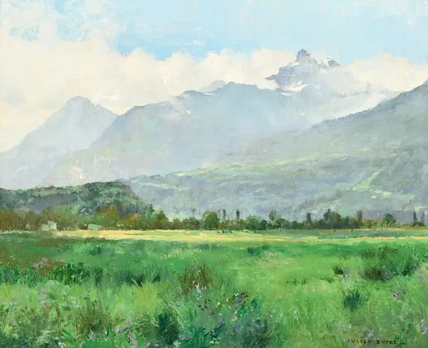 Julien Dupré — Paysage de campagne,