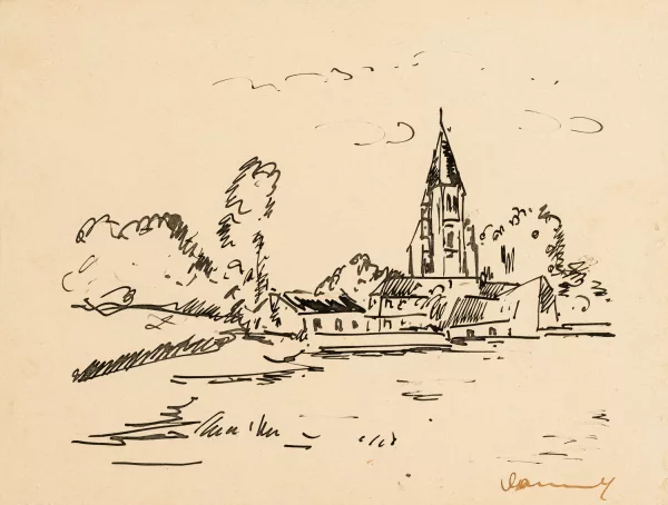 Maurice de Vlaminck — Maurice de Vlaminck (1876-1958), Sur sur l'église,