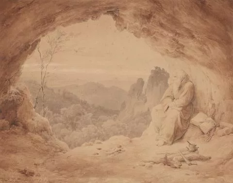 Carl Friedrich Lessing — Eremit in einer Höhle
