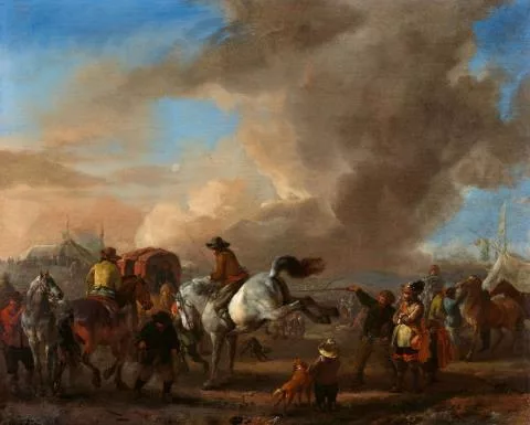 Philips Wouwerman — Auf dem Pferdemarkt