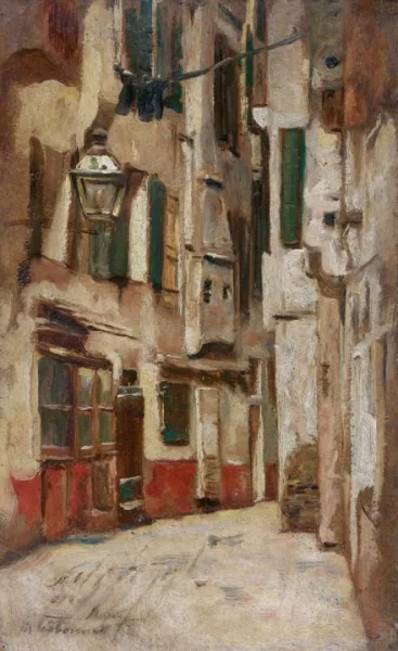 Max Liebermann — Venezianische Gasse nach rechts