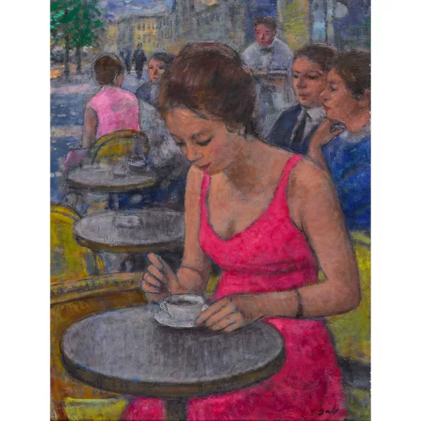 François Gall — "Marie-Lize à la terrasse de la Coupole à Montparnasse".