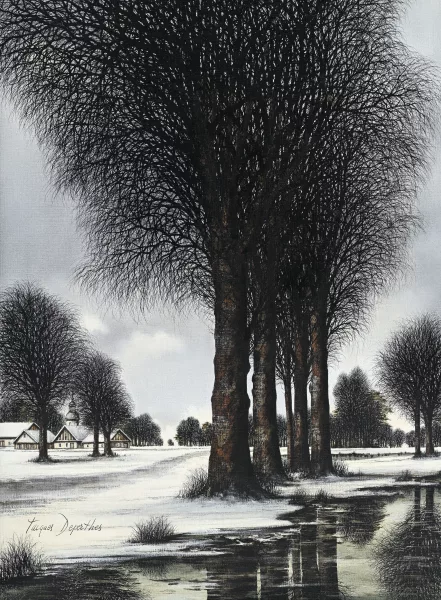 Jacques Deperthes — "Hiver à Radohuw (Pologne)",