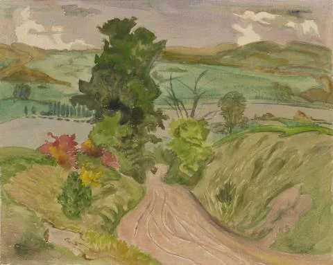 Erich Heckel — Weg oberhalb Hemmenhofen (Untersee)
