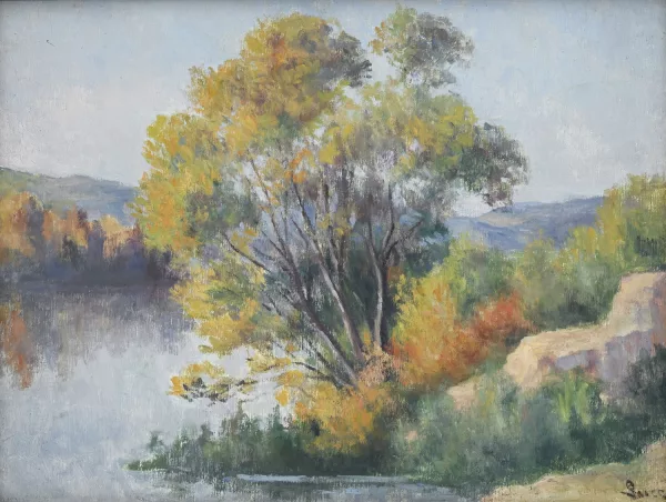 Maximilien Luce — Bouquets de saule à Freneuse, automne