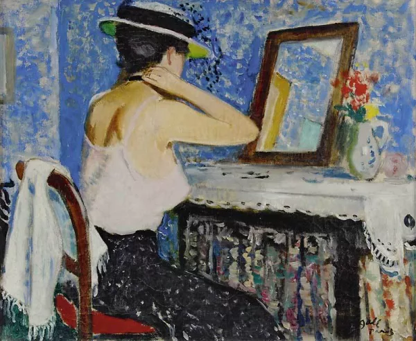François Gall — Jeune fille devant le miroir