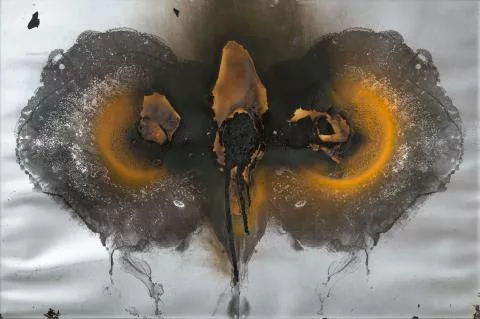 Otto Piene — Ohne Titel (Butterfly Silver)