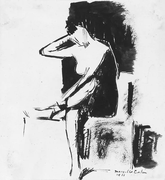 Marcelle Cahn — Femme assise, 1911