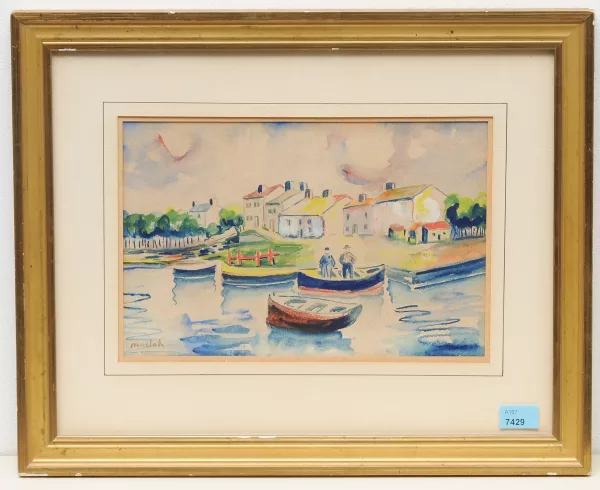 Élisée Maclet — Attribué à Maclet, Elisée — zugeschrieben Fischerboote im Hafen