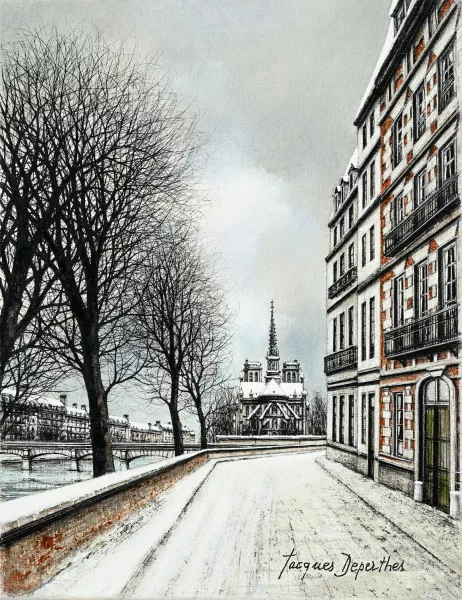 Jacques Deperthes — Notre-Dame de Paris et le quai d'Orléans