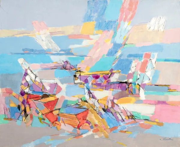 Jean Chevolleau — Le chantier au soleil