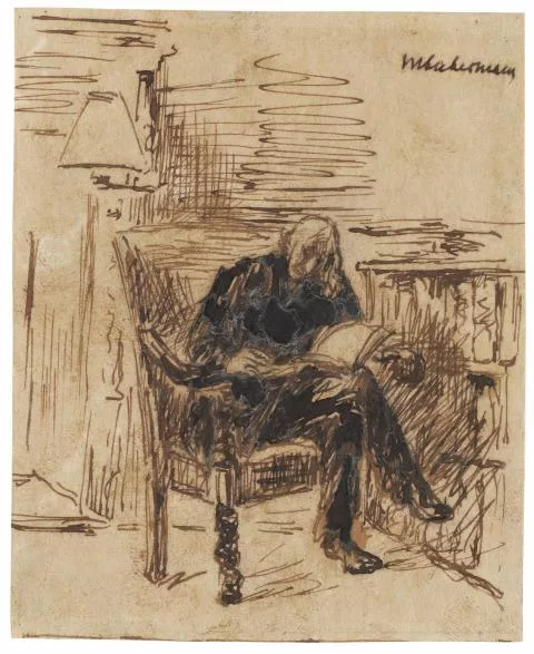 Max Liebermann — Selbstbildnis des Künstlers – Ehemals „Ex Libris Heinrich Tramm“