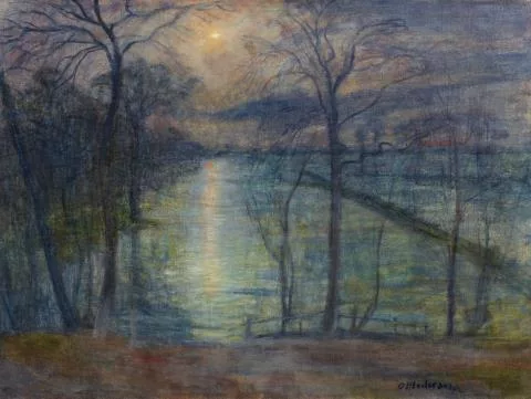 Otto Modersohn — Mondnacht (Atelierblick nach Osten)