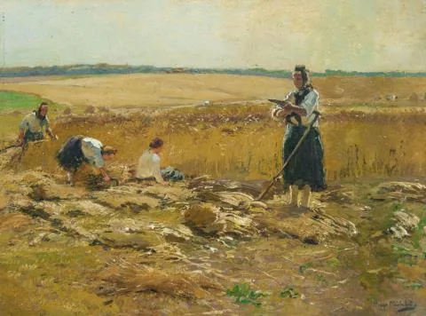 Hugo Mühlig — Bei der Getreideernte