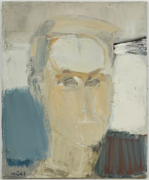 Roger Mühl — Roger Mühl (1929-2008), \Portrait\, huile sur toile,