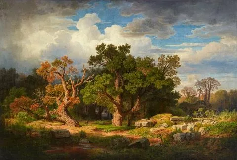 Andreas Achenbach — Große Landschaft mit Korkeichen
