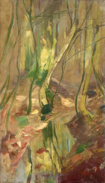 Karl Hagemeister — Waldlandschaft mit Bachlauf (Golmer Luch)