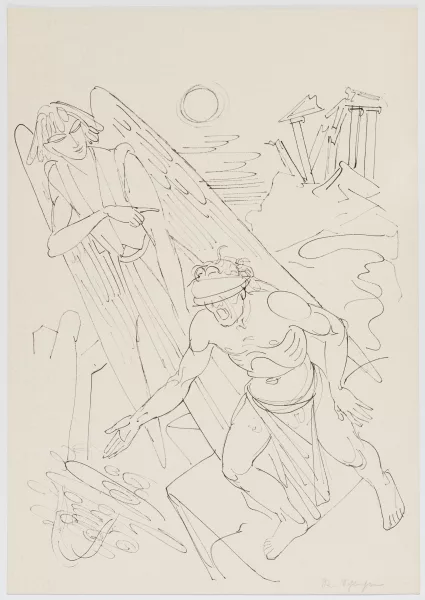 Rudolf Schlichter — Œdipe et l'ange