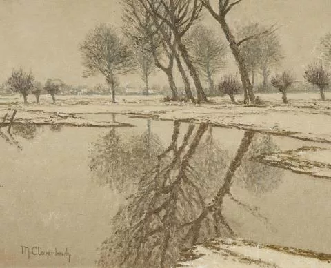 Max Clarenbach — Winterliches Hochwasser bei Wittlaer