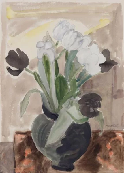 Erich Heckel — Tulpen im schwarzen Topf