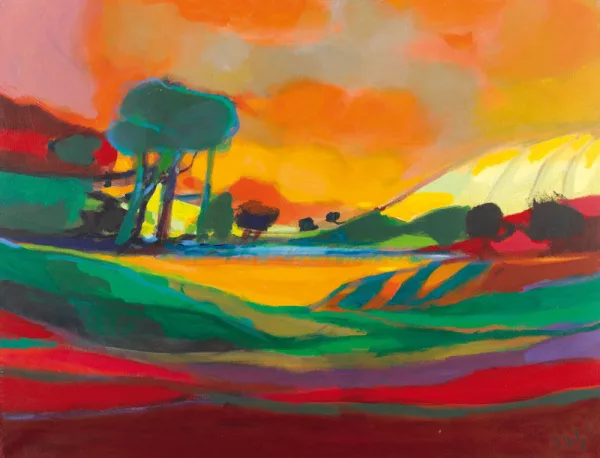 Marcel Mouly — "Paysage au lac Bleu".