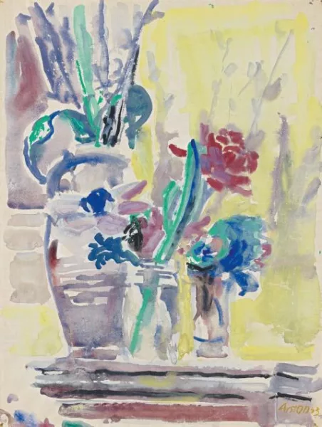 Anton Räderscheidt — Nature morte aux fleurs