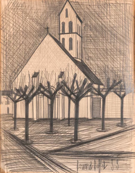 Bernard Buffet — "L'église"