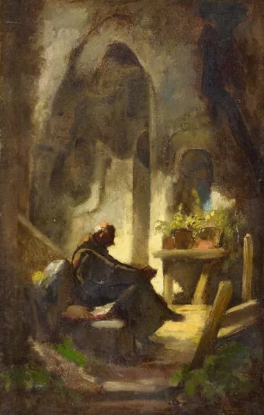 Carl Spitzweg — Der gähnende Mönch