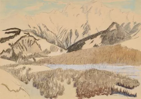 Erich Heckel — Helle Berge (Graubünden)