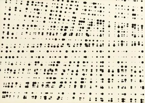 Herman de Vries — V 74 - 10 (random dot grid pattern)