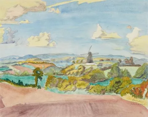 Erich Heckel — Mühle in der Landschaft